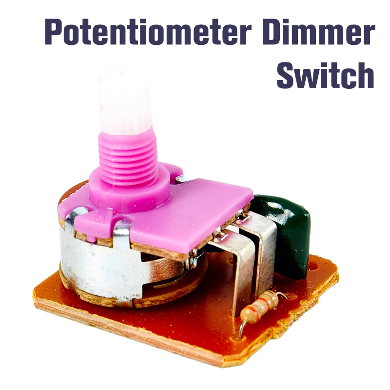 110V/220V SCR Fine-tuning Dimmer Switch Potentiometer Dimming Switch Table Wall Lamp Dimmer DIY Temperature Adjustment