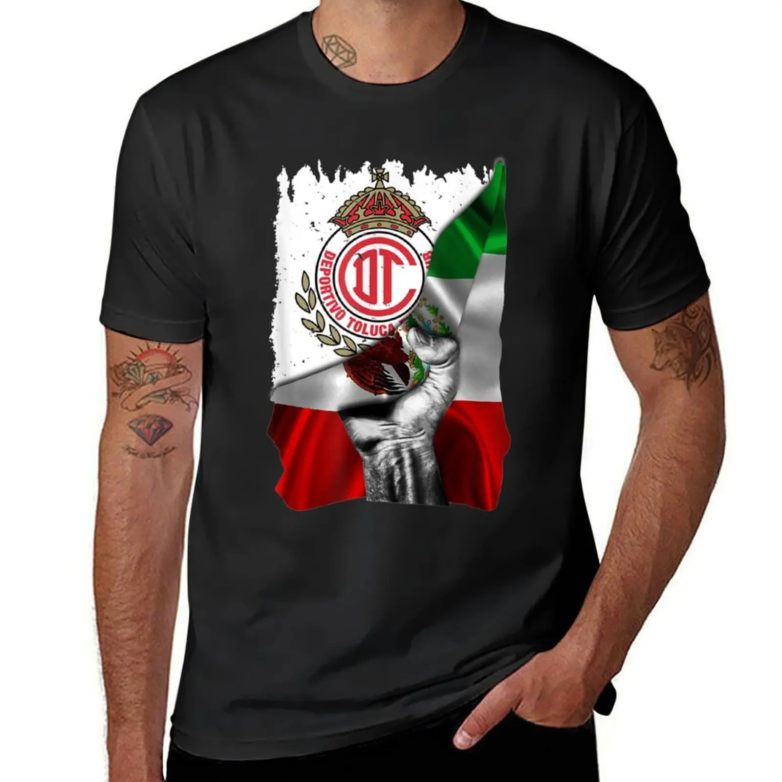 

FC Toluca Flag USA Football Club Orgullo Mexicano T-Shirt sports fans plus sizes kawaii clothes vintage t shirts for men graphic