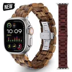 Wooden Band For Apple Watch Ultra 3 2 49mm ultra 49 Srap For iWatch Series 11 10 46mm 9 8 7 6 5 4 3 SE 38 40 41mm Wood Bracelet