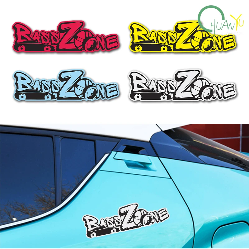 Creative and Fun Bass Zone Funny Car Stickers and Decals Vinyl Car Stickers on the Bumper