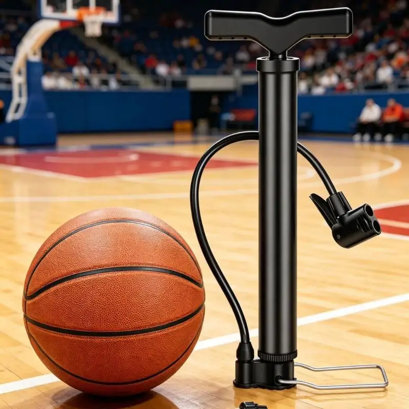 Portable Mini Bike Pump With Universal Nozzle Kit And High Pressure Gauge For Cycling Motorcycle Car Tire Inflation