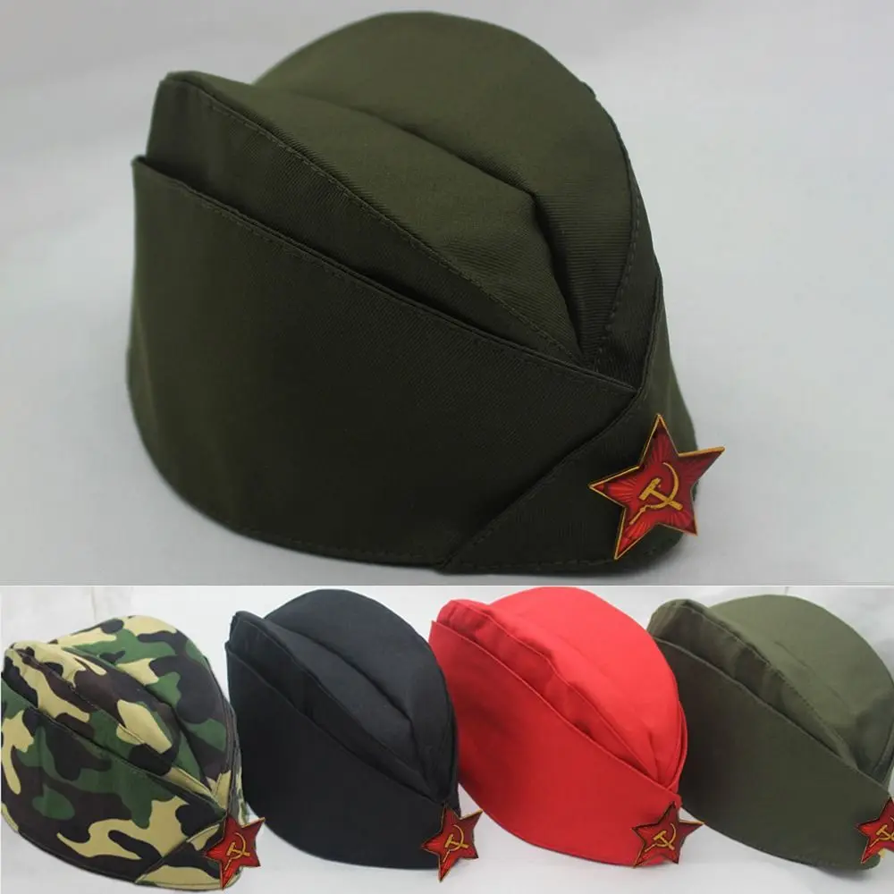 

Fashion Service Cap Dark Green Lightweight Costume Boat Hat Theater Stage Cosplay Dance Performance Hat Dance Performance