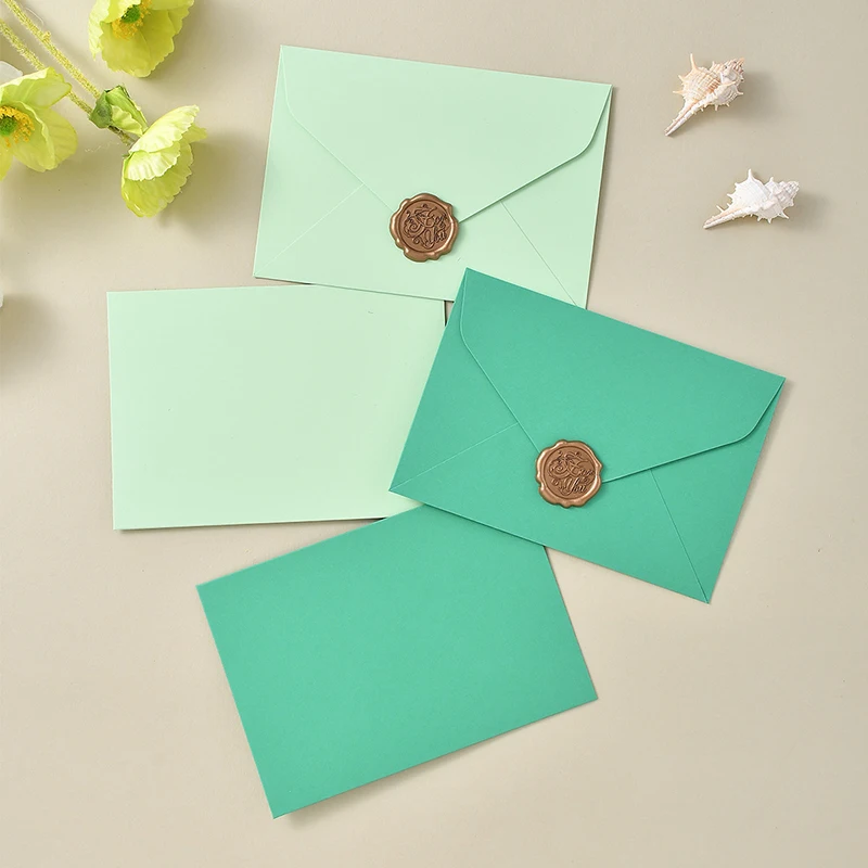 20/50pcs Green 16x11.3cm Envelopes for Wedding Invitations Business High-grade 250g Paper Stationery Supplies Storage Bag