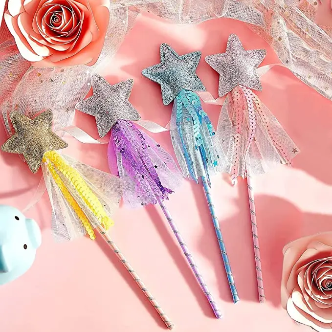 4 piezas de varitas decorativas para mascotas, palos para niños, accesorios de fotografía portátiles