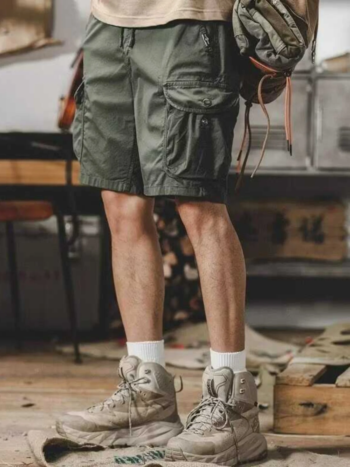 

Мужские летние брюки American Sle Workwear 2024: модные винтажные свободные повседневные брюки-капри для молодежи на каждый день