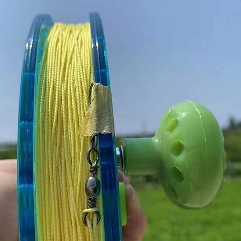 1 Stück 200/300/400 m Kite Reel Winder Fire Wheel String Flying Handle Tool String Line Outdoor Round Blue für Fying Kites – Detail 8
