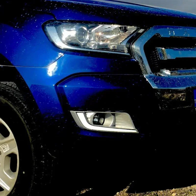 LED النهار تشغيل ضوء لفورد رينجر T7 2015 - 2018 مقاوم للماء 12 فولت الأصفر بدوره إشارة مؤشر ضوء الوفير مصباح LED DRL