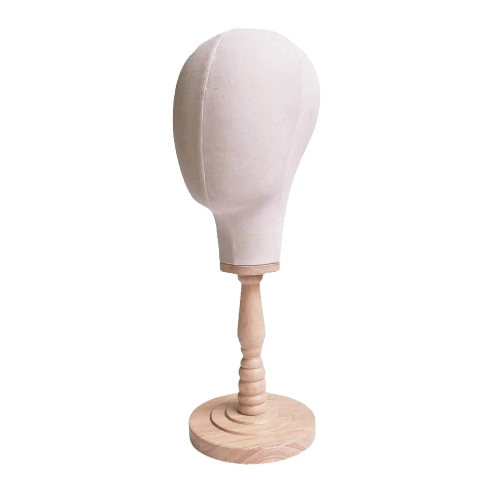 Canvas Mannequin Head Manikin Head Model, Sturdy Portable Comestic Model Hat Display Head Wig Stand for Headphones, Scarves