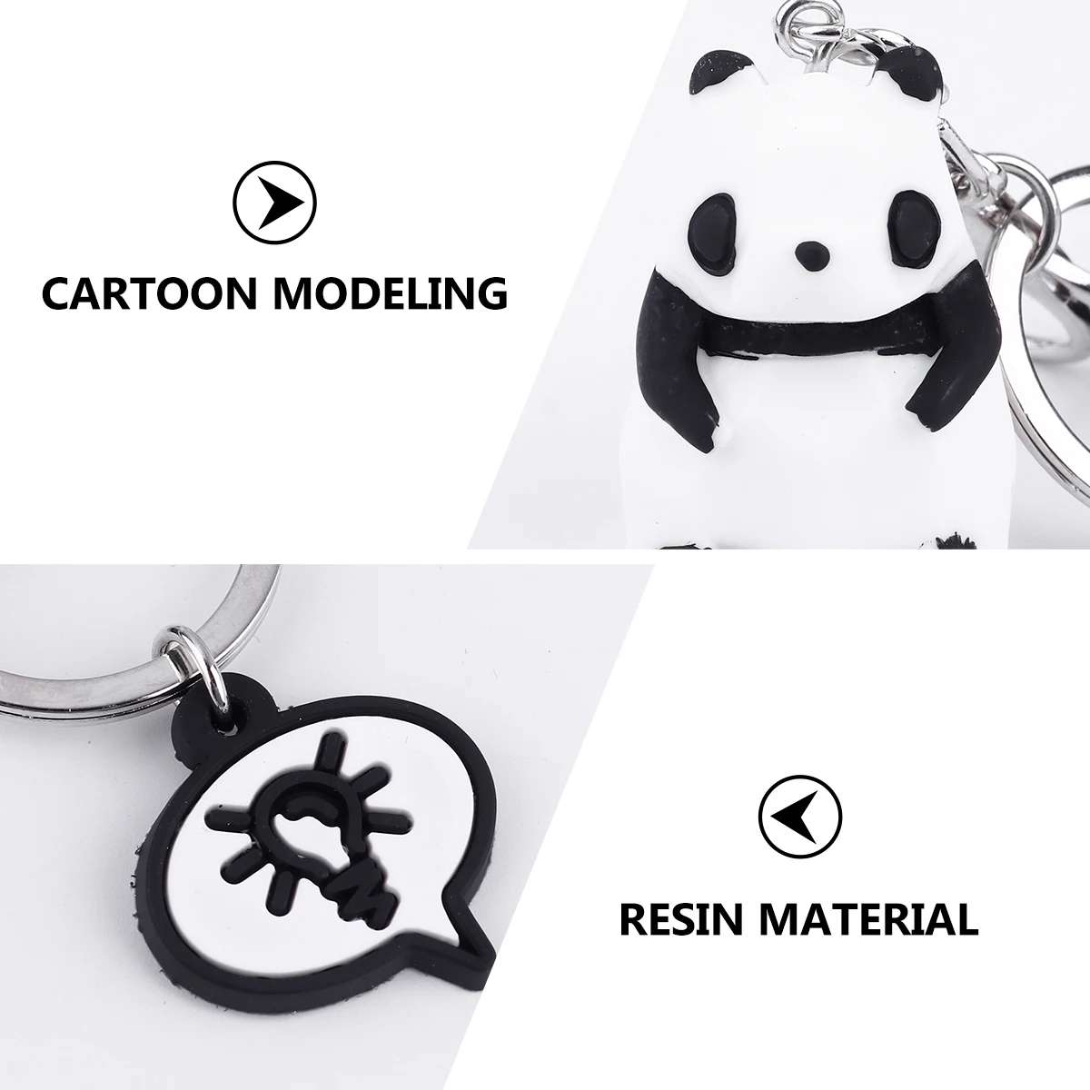 

2Pcs Animal Keychain Cartoon Shape PVC Metal Resin Material Backpack nament Gifts For Friends Lovers Bag Pendant