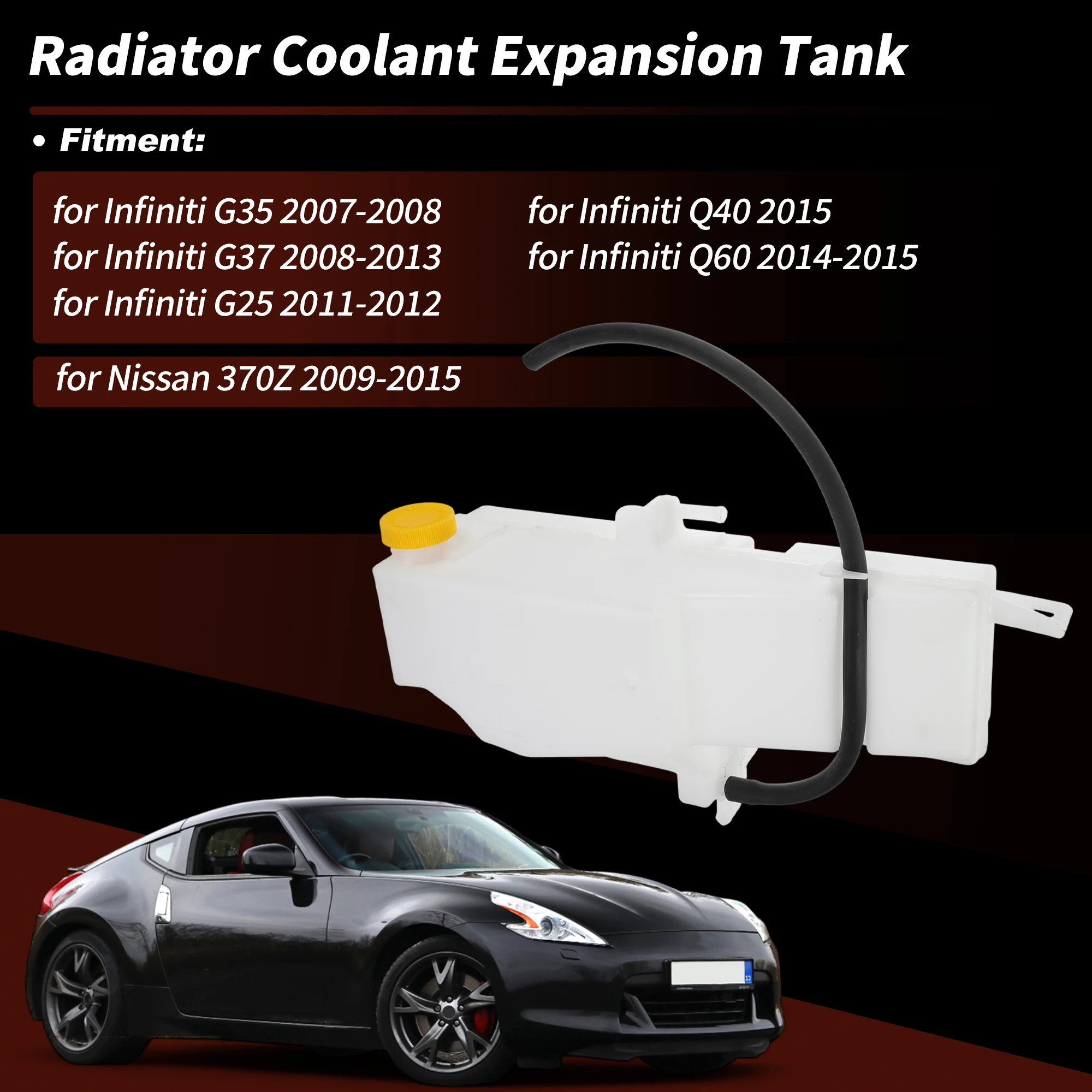 UXCELL Coolant Expansion Reservoir Tank for Infiniti G35 G37 2007-2008 21710-JK000