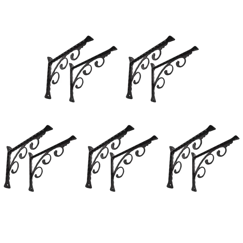 A02M-10Pcs Wall Mounted L Shaped Angle Bracket Multifuntional Brace Shelf Brackets Decorative Shelf Brackets Wall Brackets S