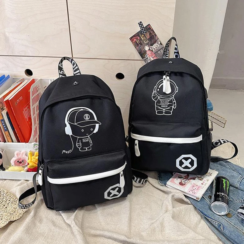 Children Backpack School Bags For Boy Girls Anime Luminous School Backpack Casual Shoulder Crossbody Bag Gift