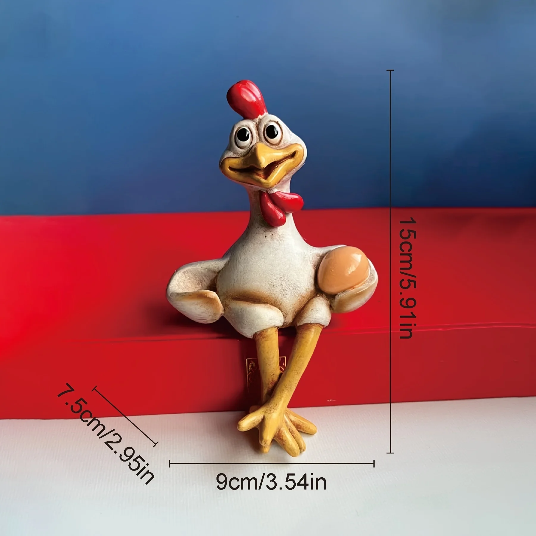 Resin Chicken Sculpture - Creative Interesting Decorative Statues For Garden And Home Display