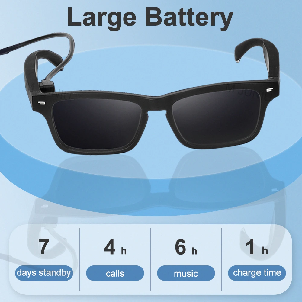 Smart Glasses Men Audio Hands-Free Call Sport Stereo Bluetooth Sunglasses Headsets Music Sound Smart Glasses for Android Huawei