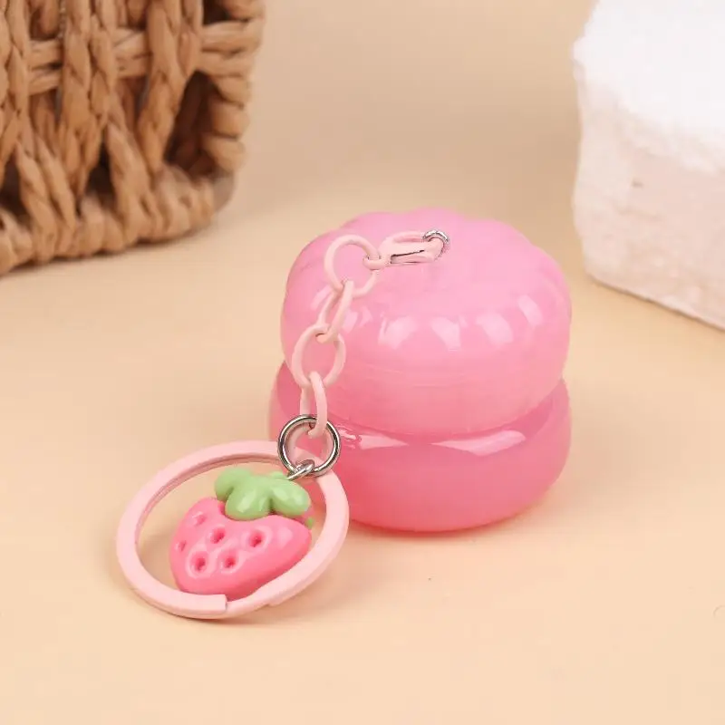 1Pcs Empty Plastic Lip Mask Jars With Keychain Pendant Lipstick Makeup ContainerLip Balm Cans Cream Lip Balm Containers 5g Mini view 4