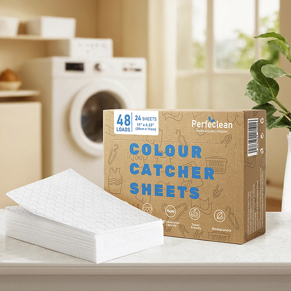 

Perfeclean Color Absorbing Paper Laundry Dyed Leaf Clothing Decolorizing Cloth in Washing Machine Personal Care For Cleaning