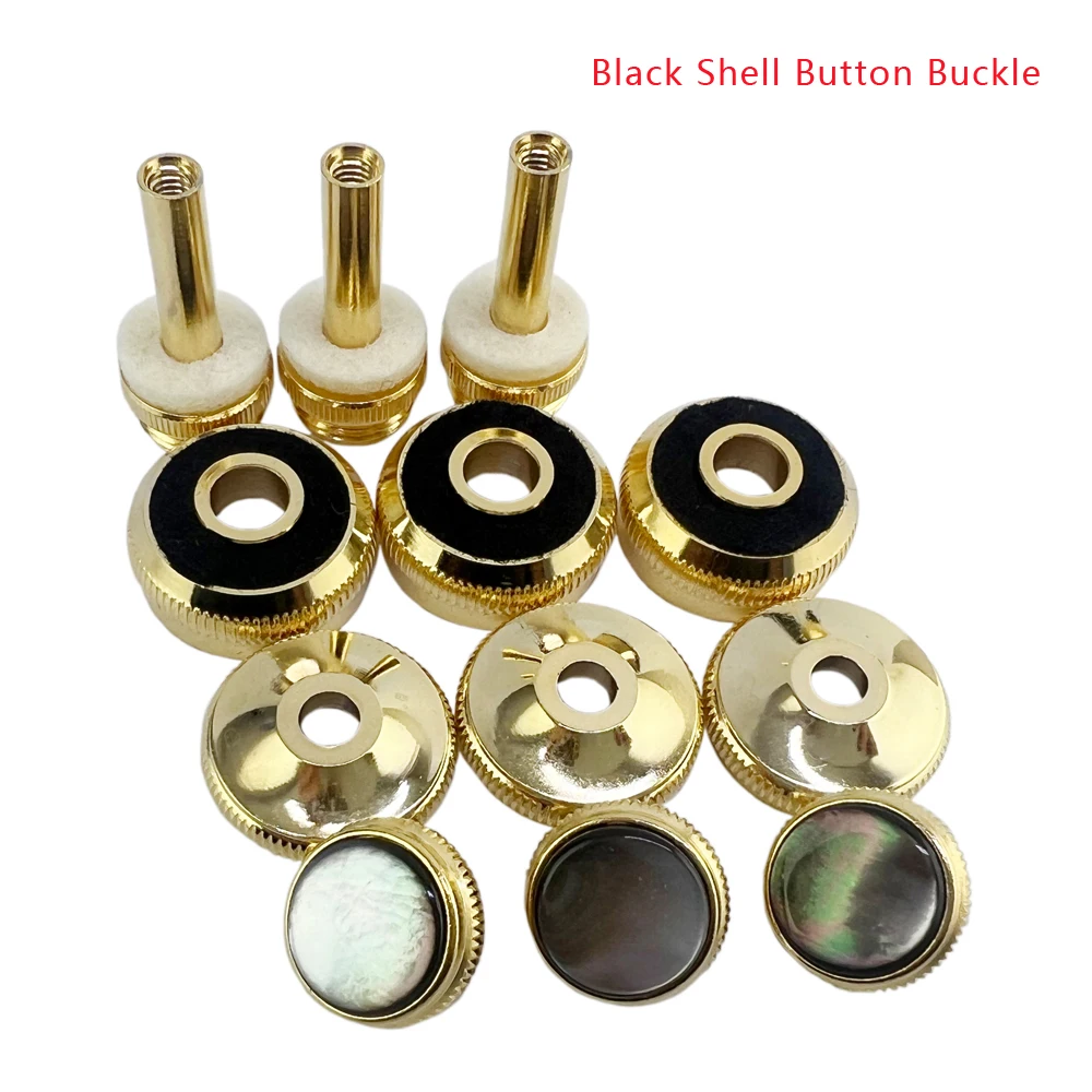 

music accessories delicate trumpet piston keys top and bottom cover hall button sets Gold plated button buckle