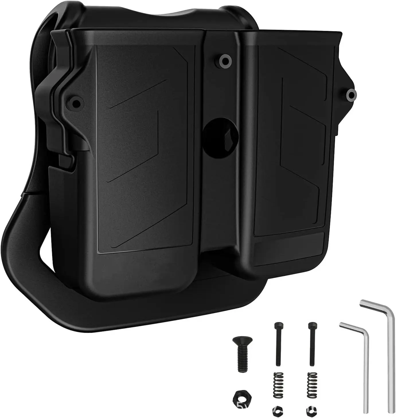 1/2/3Pcs Double Magazine Pouch Fit 9mm 10mm .40 .45 Caliber Dual & Single Stack Magazines Universal Mag Holder Adjustable Size