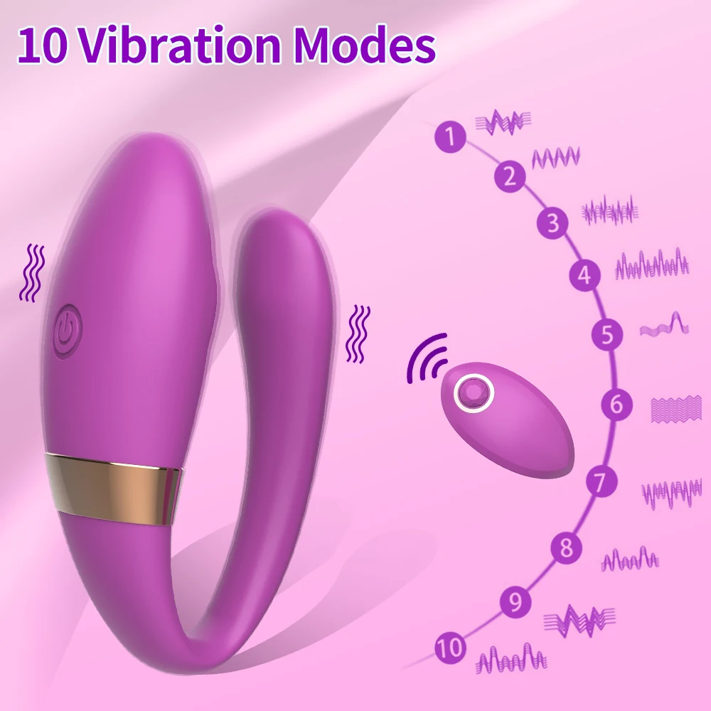 Wearable U Shaped G Spot Vibrator 10 Speed Wireless Remote Control Dildo Sex Toys for Couple Women Clitoris Stimulator Adults