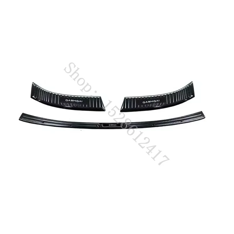 

For Nissan Qashqai J12 2023 2024 rear styling Stainless Steel Rear Bumper Protector Sill Trunk Tread Plate Trim car accessories