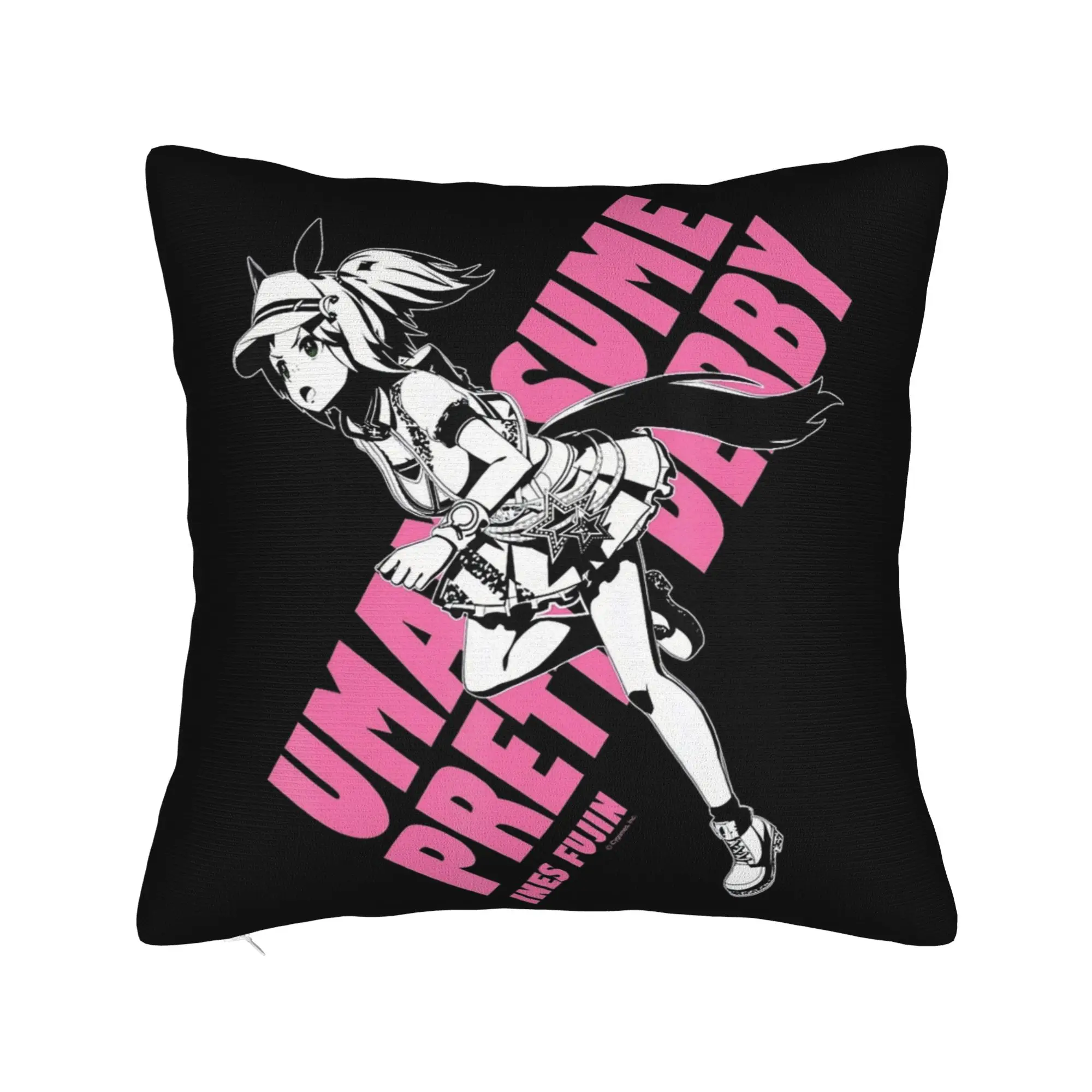 Umamusume Pretty Derby INES Fujin Pillowcase Printed Cushion Cover Decoration  Throw Pillow Case Cover Home Square 45*45cm