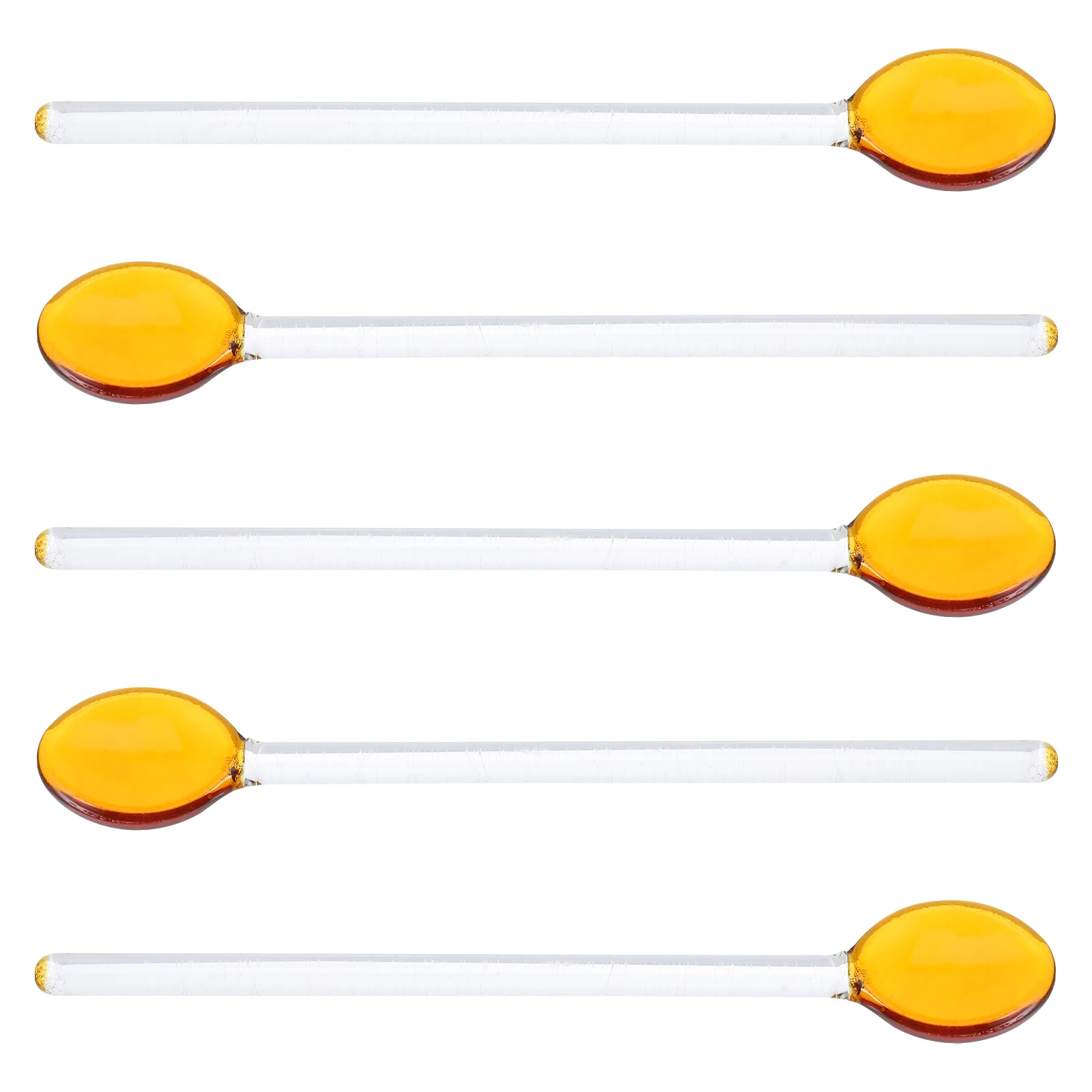 

5Pcs Glass Coffee Spoons Long Spoon for Stirring Coffee Tea Ice Cream Dessert Spoons Reusable Long Spoon Stirring Scoop