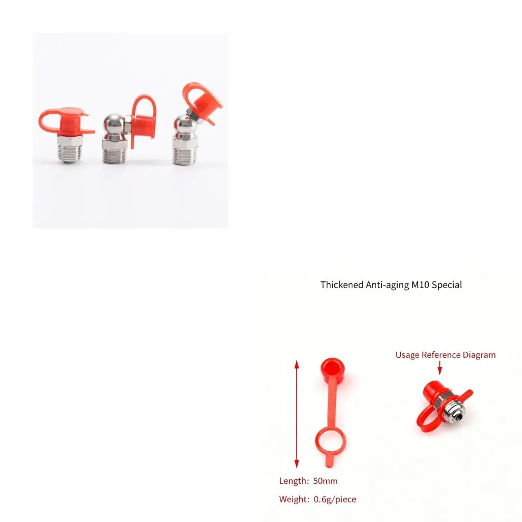 100pcs Grease Fittings Dust Caps Plastic Rustproof For Industrial And Auto Use high quality