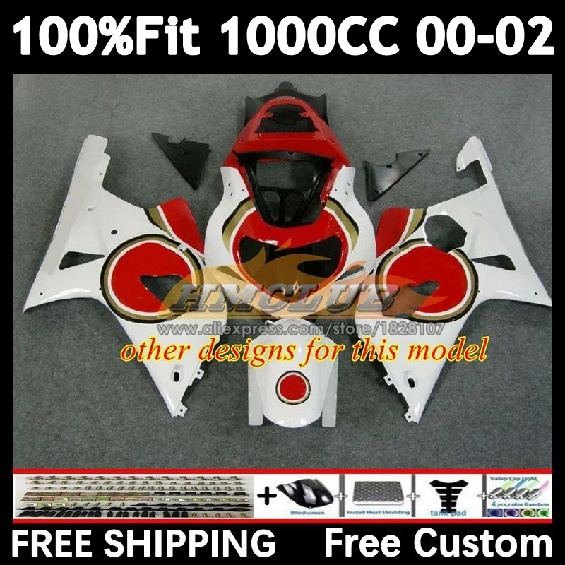 Injection Body For SUZUKI GSXR 1000 GSXR1000 2000 2001 2002 26No.22 Movistar red GSX-R1000 1000CC GSXR-1000 K2 00 01 02 Fairing