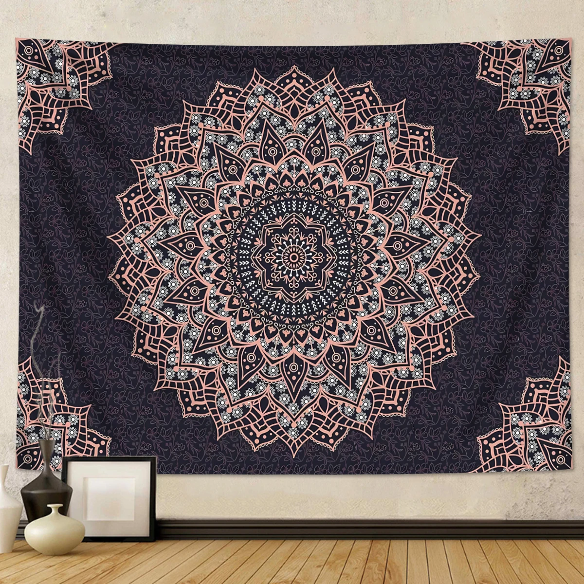 Mystical Eye With Mushrooms Tapestry Psychedelic Art Moon Phases Dreamy Decor For Bedroom Or Meditation Space Boho Style