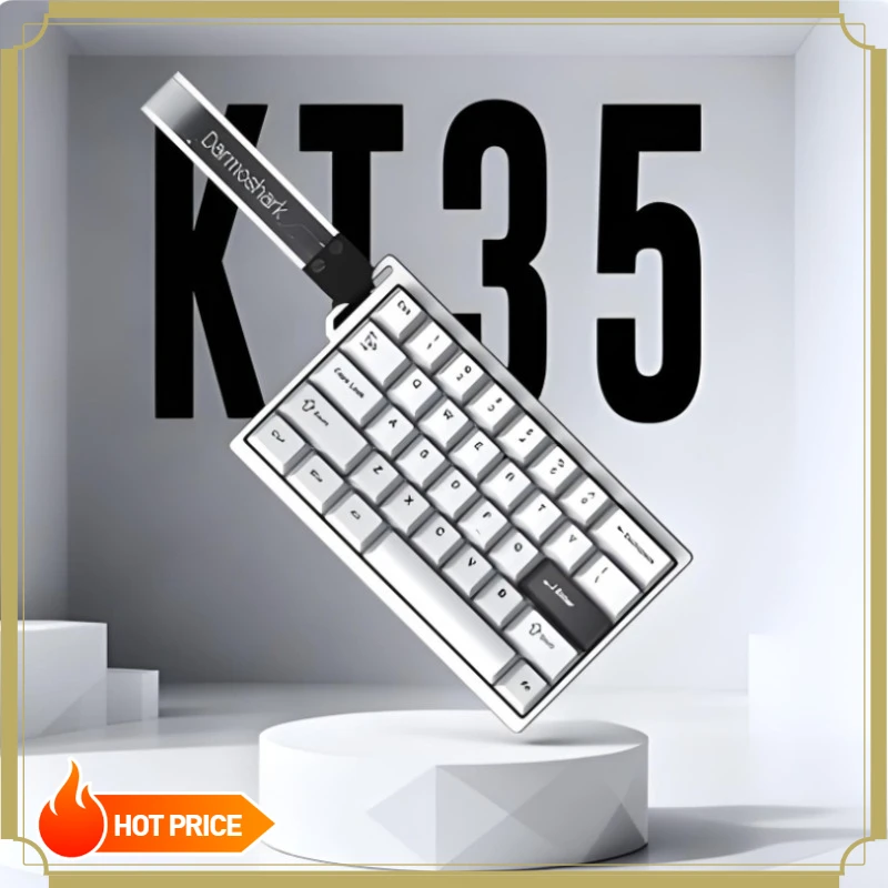 35% Layout Darmoshark KT35 Wired Magnetic Switch Keyboard  8KHz RT0.01MM High Precision Gamer Keyboard for FPS Valorant Game