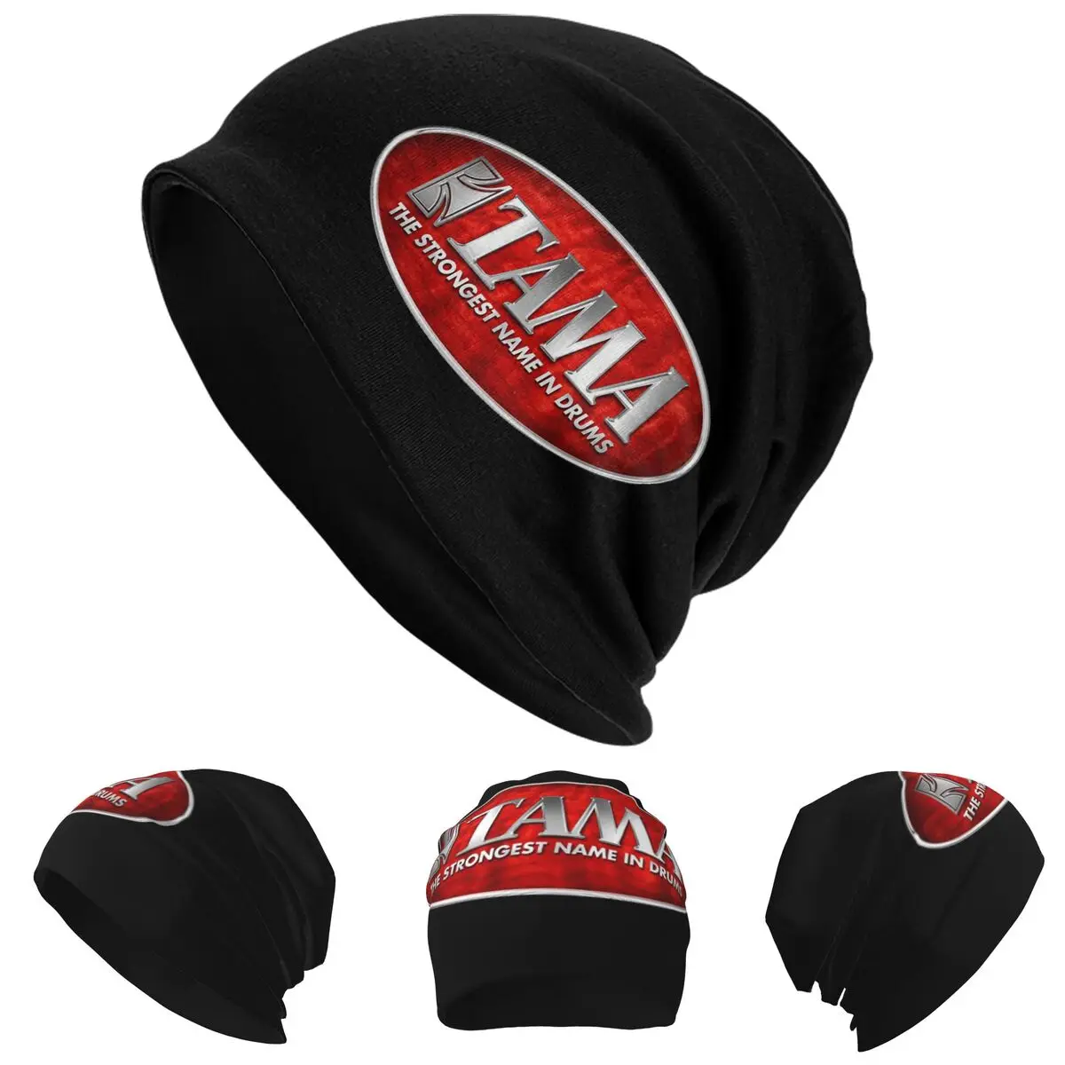 타마 드럼 로고 스컬리 비니 모자 따뜻한 가을 겨울 야외 모자 니트 보닛 캡 남성 여성 성인용