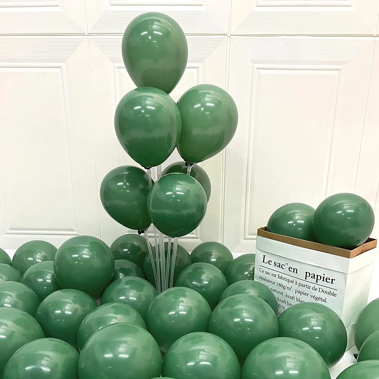 5/10/12/18 Zoll Retro Salbeigrüne Luftballons Rosa Kaffee Weißer Sand Latexballons Geburtstag Hochzeit Party Dekoration Babyparty – Detail 34