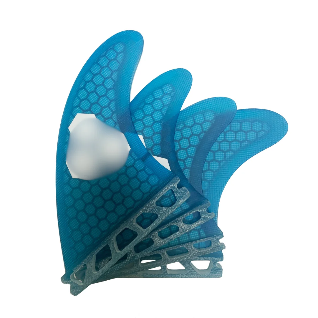 Surfboard Fin Set G5+GX Size Surf Quad Fins Thruster Single Tab Honeycomb Fiberglass Surfing Fins Performance Core