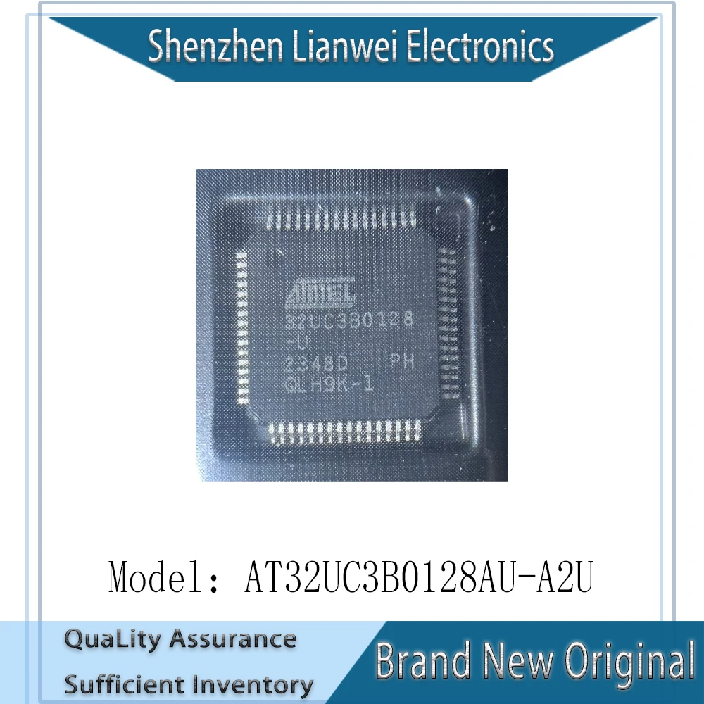 

100% New Original AT32UC3B0128AU-A2U 32UC3B0128AU 32UC3B0128AU-U IC MCU Chipset TQFP-64