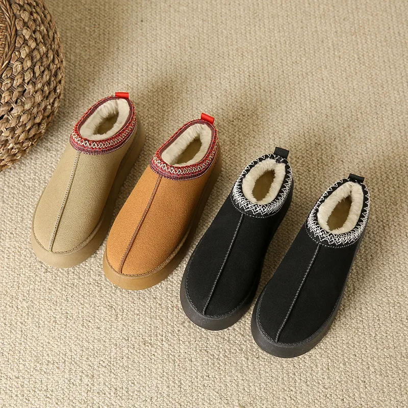 

winter New snow boots women shoes thicken cotton shoes keep warm Anti-slip slippers 2023 model platform shoes