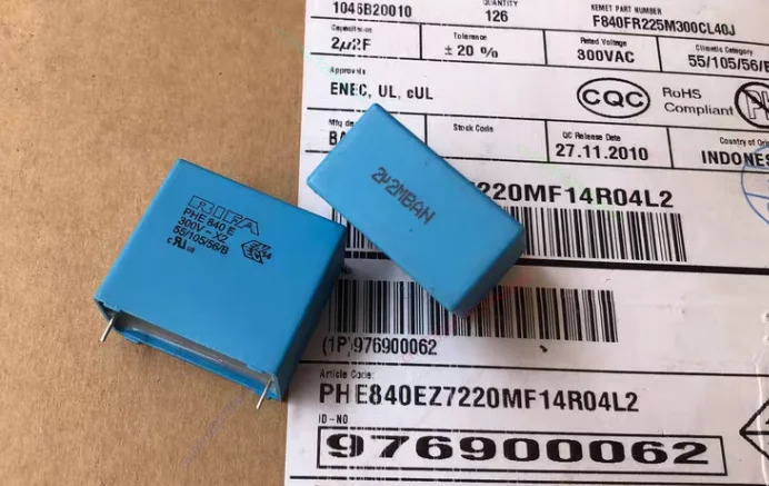 

1 шт. PHE840E 300 В 275 В переменного тока 225 м 2,2 мкФ X2 пленочные конденсаторы