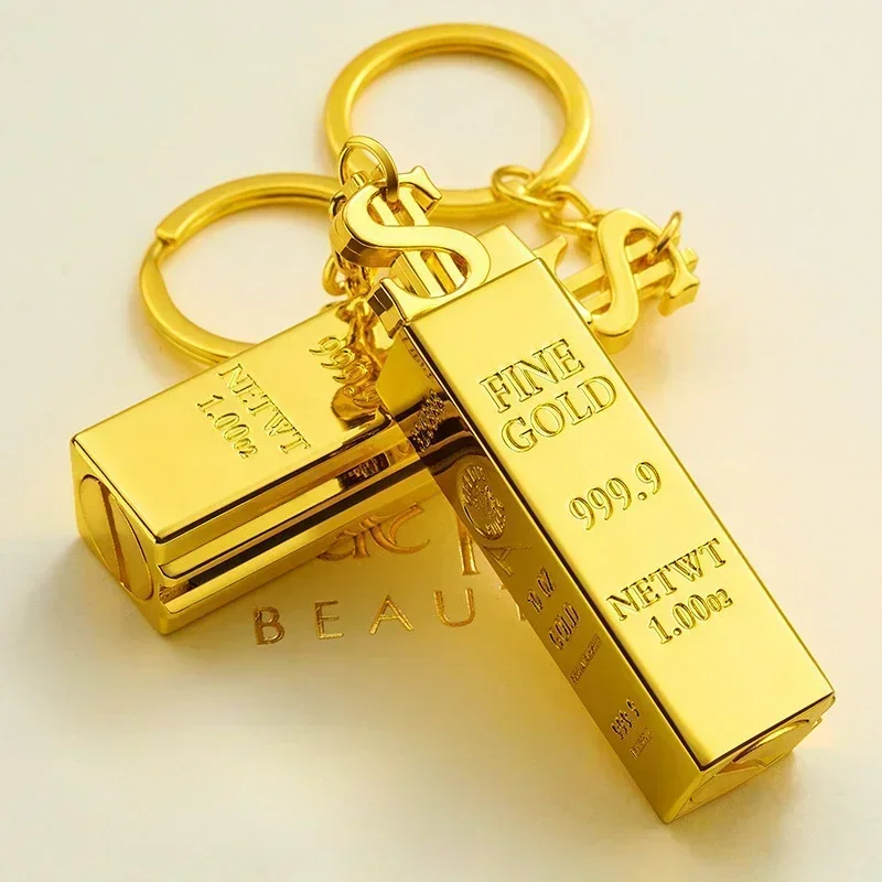 Briquet coupe-vent à dix mille allumages, forme lingot d'or, au kérosène, créatif, anti-chute, au design original et de grande valeur