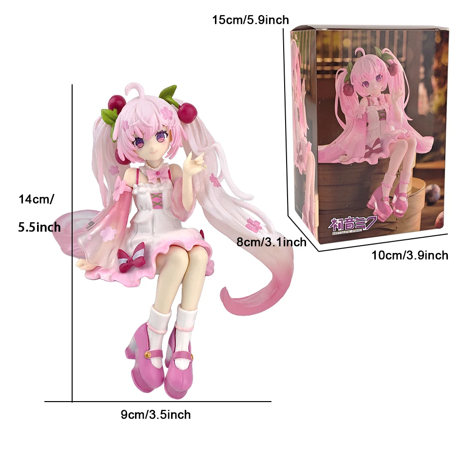 Kawaii Anime Hatsune Miku PVC-Figur, Puppe, Modell, Dekoration für Schreibtisch oder Armaturenbrett, Geburtstags- oder Weihnachtsgeschenk, Sammlerstück. – Detail 7