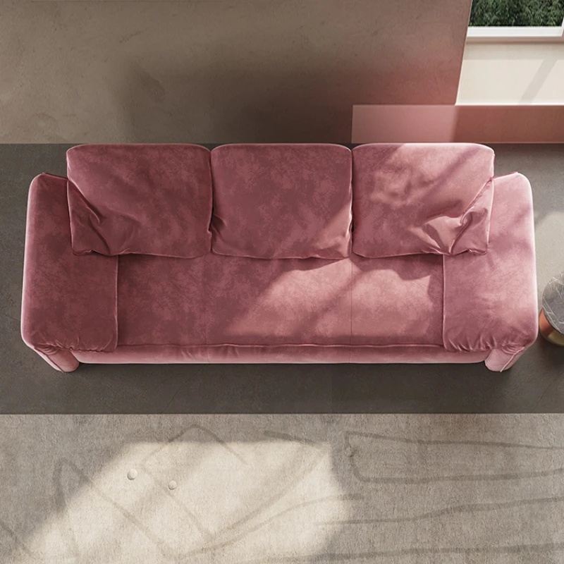 Hair living room modern small apartment turning cloth sofa