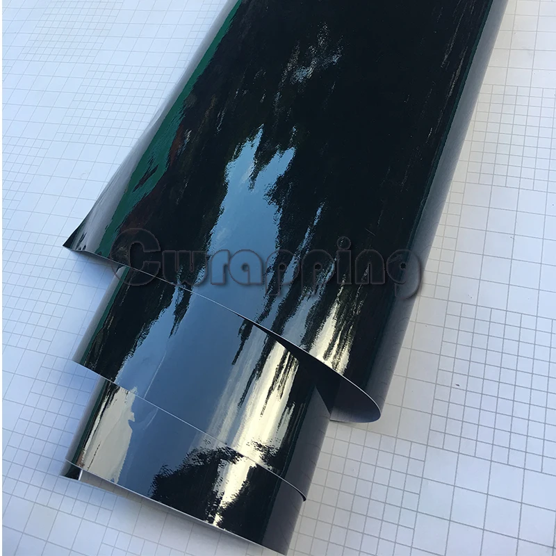 50cmx1.52m/2m/3m/5m High Quality Black Glossy Vinyl Film Piano Black Gloss Wrap Adhesive Air Bubble Free Car Wrapping Sheet