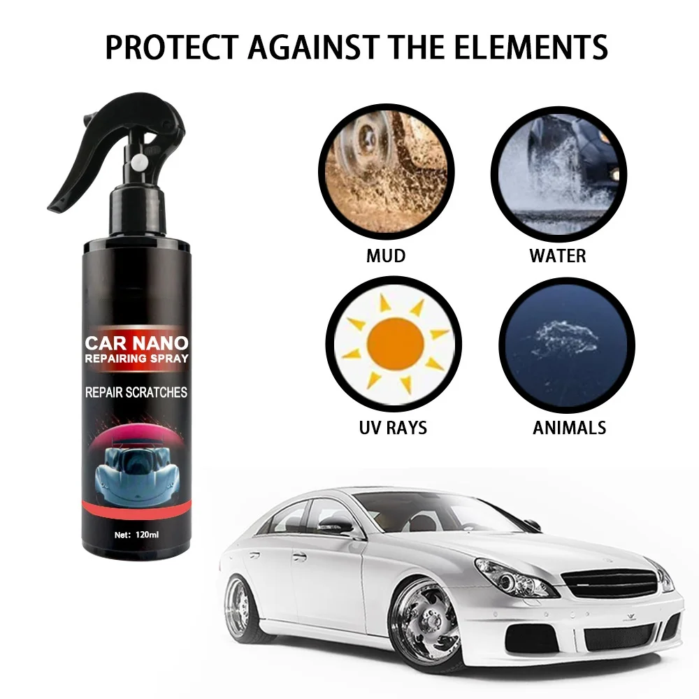 120/250/500ml Nano Auto Scratch Removal Spray Repair Polish Ceramic Coating Water Displacing Polishing Wax Car Accessories