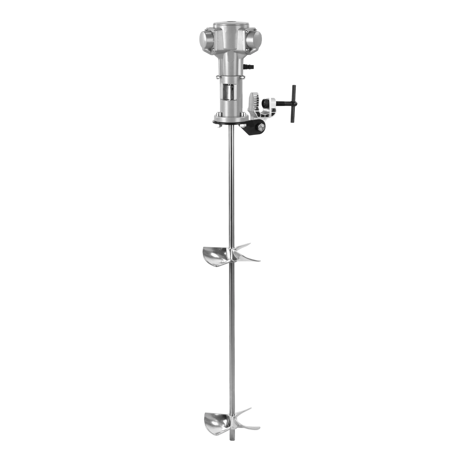 

Pneumatic Paint Mixer Machine 50 Gallon 200L Capacity 1/2HP Adjustable with A Vertical Clamp for Coatings Glues Inks Food