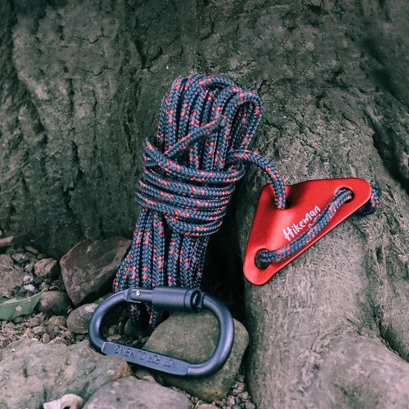 

6MM Reflective Camping Guyline Rope With Quick Release Buckles Aluminum Tri-Glides For Tent Tarp Windproof Tie Down Only 153g