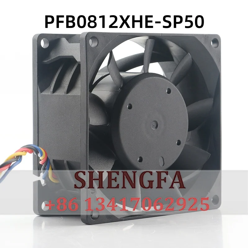 Cooling Fan Delta 24V 48V DC 12V 1.86A AC EC 8038 8CM 80X80X38MM 4-wire High air Volume Pressurized Ball Bearing PFC0812DE-7F43