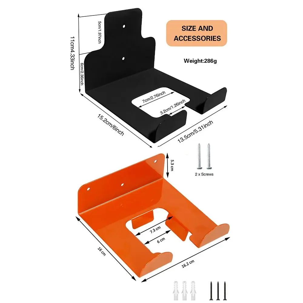 1Pcs Wall Mounted Weed Whackers Holder Heavy-Duty Adjustable Garden Tool Holder Save Space Iron Hedge Garden Tool