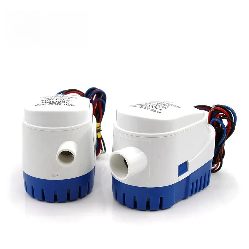 Automatic Boat Submersible Bilge Pump 12V 24V Volt DC Electric Marine Water Pump Small Auto 6500GPH 750GPH 1100GPH With Switch