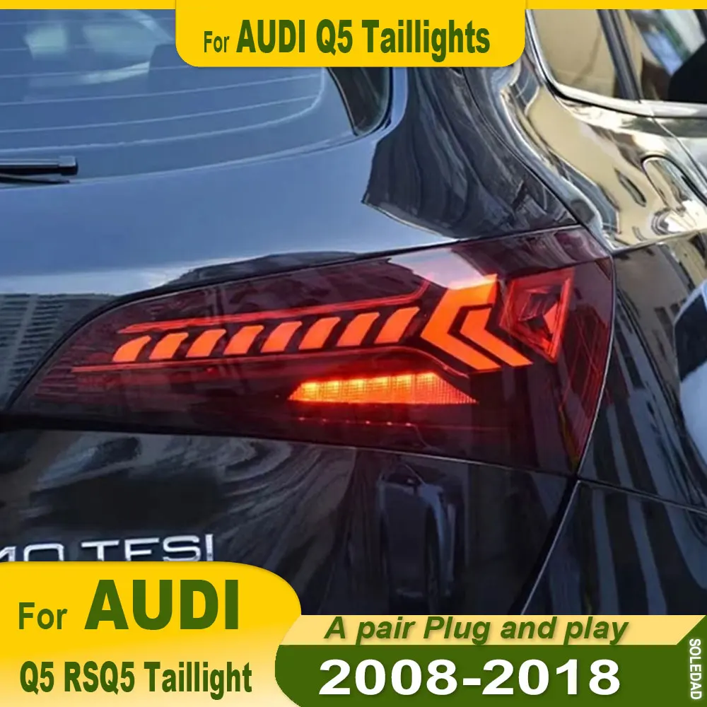 For Audi Q5 Tail light 2008 2009 2010-2018 Upgrade New LED Tail lamp Replacement Auto Rear LED Tail Light Assembly Plug and Play