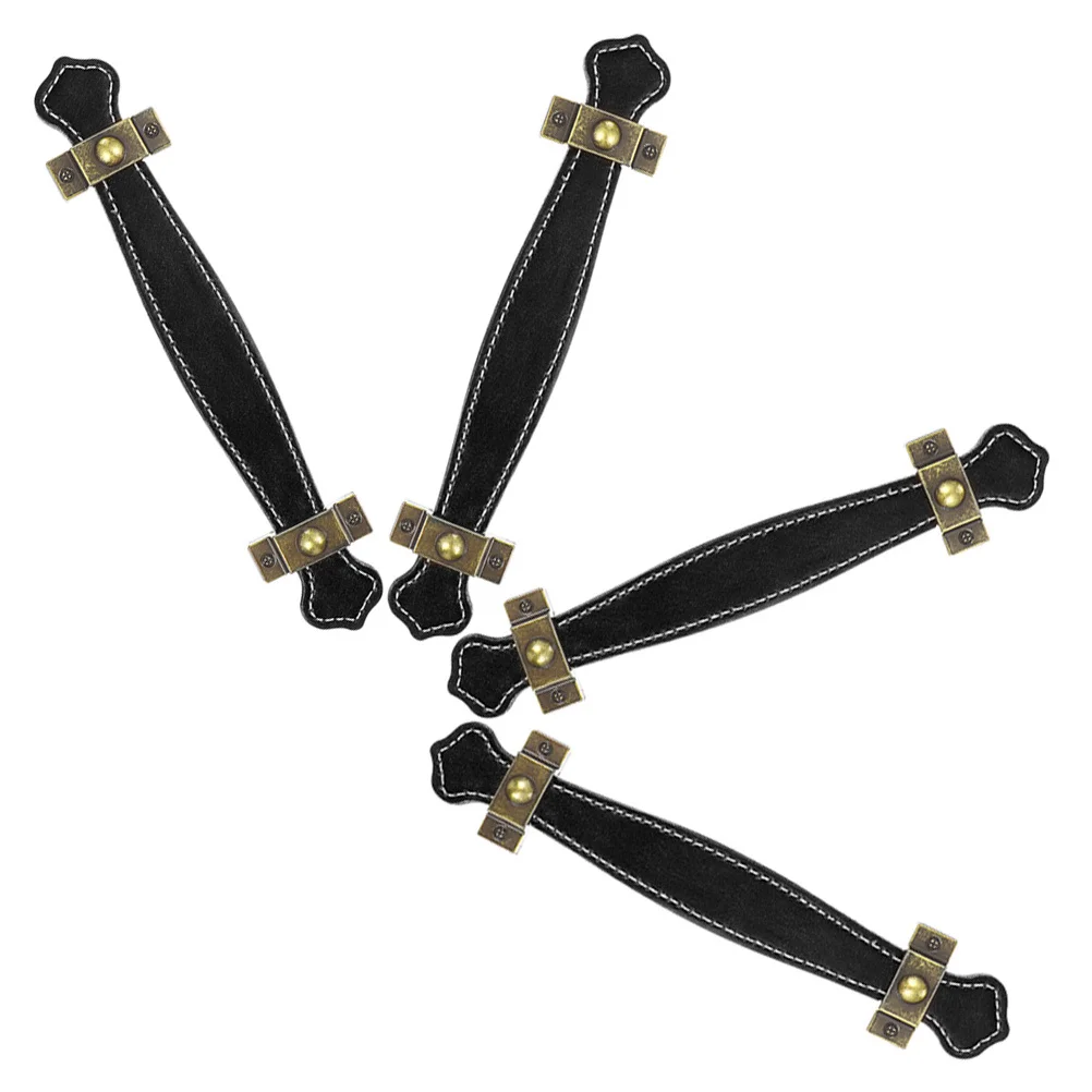 

4Pcs PU Cabinet Door Pulls Zinc Alloy Material Simple Design Easy to Install Long Service Life Drawer Pulls