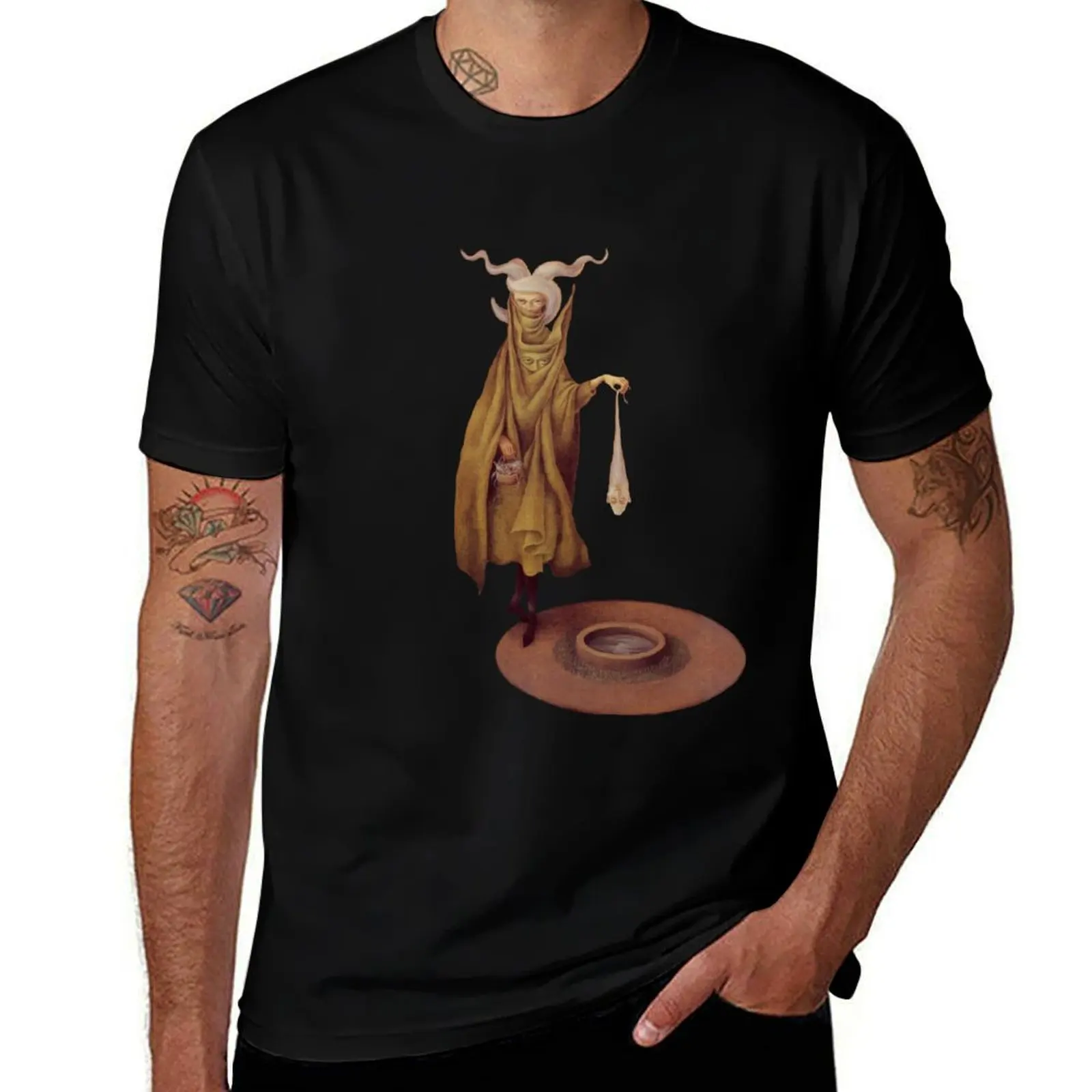 

HD. Woman Leaving the Psychoanalyst, by Remedios Varo. T-Shirt t shirts for man graphic vintage cotton t shirts man 100% T-shirt
