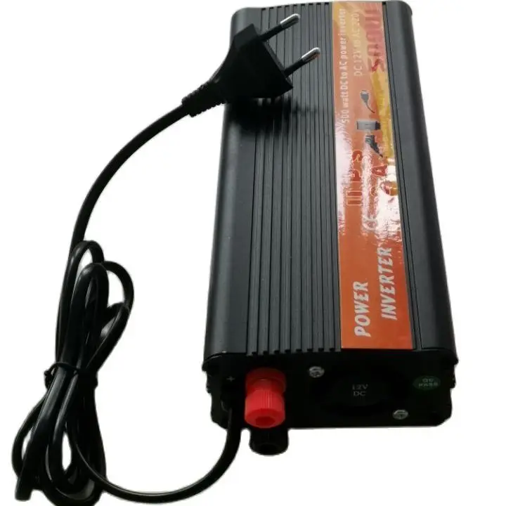 500W UPS Power Inverter DC 12V To AC 220V 50HZ Car Inverter Backup Rechargeable Modified Wave Inverter + Battery Charger